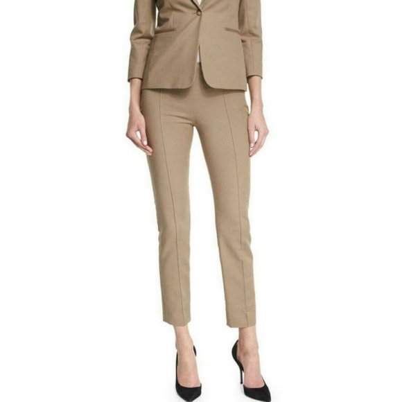 The Row Pants - THE ROW Soroc Mid-Rise Skinny Crop Pants Sepia Sz2